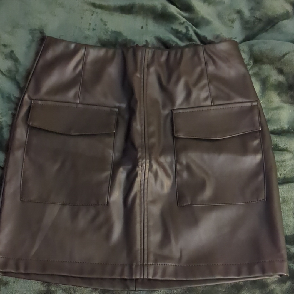 Black Leather Skirt